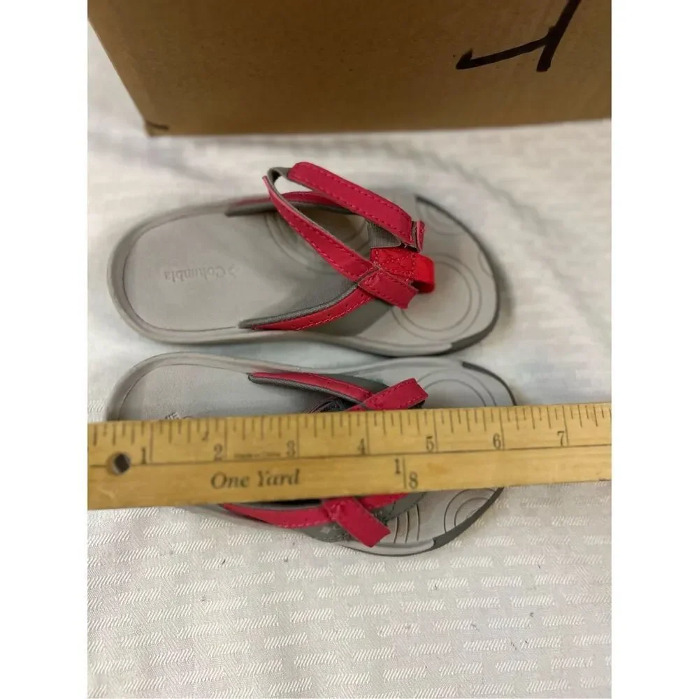 Columbia flip‎ flops girls 9 pink straps omnitech